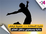 نشرة السعادة (218): مصرية ترفض جائزة وسبعيني يذهل العالم